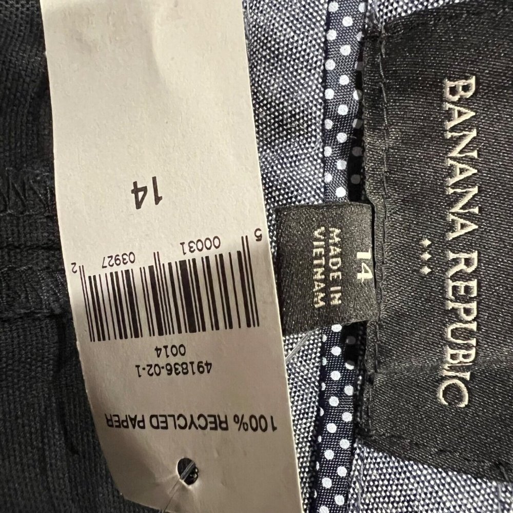 NWT BANANA REPUBLIC 5" Chino Short Sz 14 Black Stretch #491836 - Picture 4 of 5